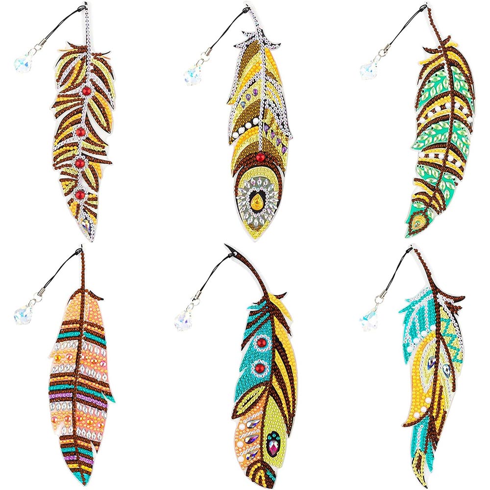 5D Diamond Painting Lesezeichen – Funkelnde Federträume