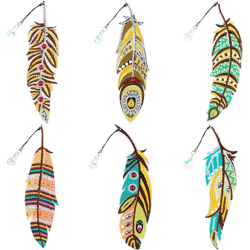 5D Diamond Painting Lesezeichen – Funkelnde Federträume