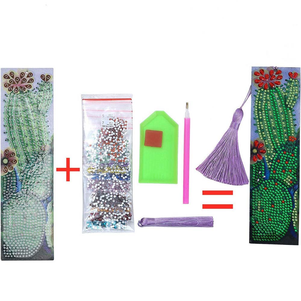 Diamond Painting Lesezeichen Kaktus, Unique-Diamond