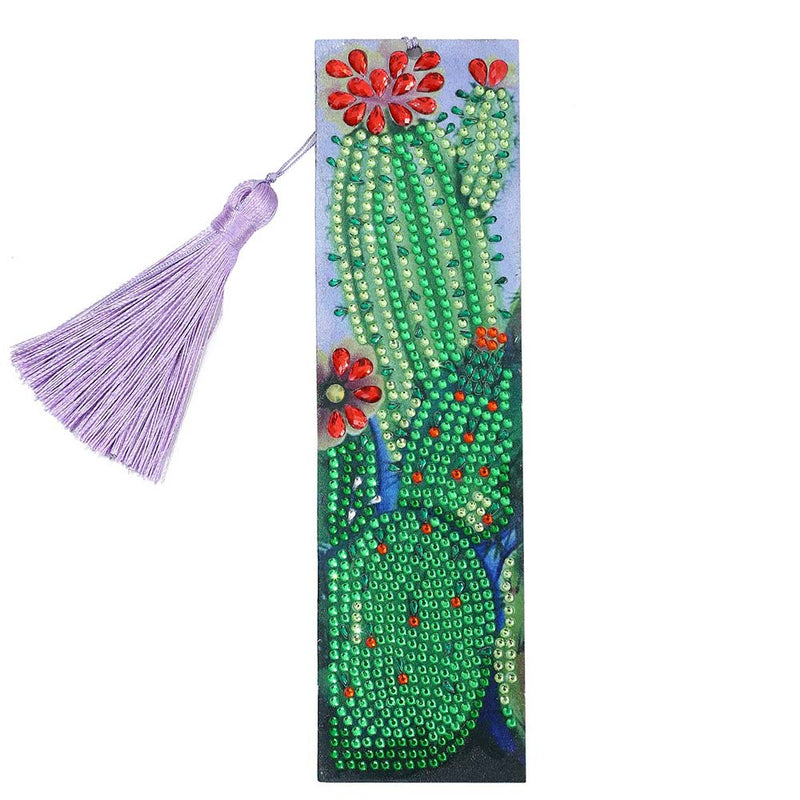 Diamond Painting Lesezeichen Kaktus, Unique-Diamond