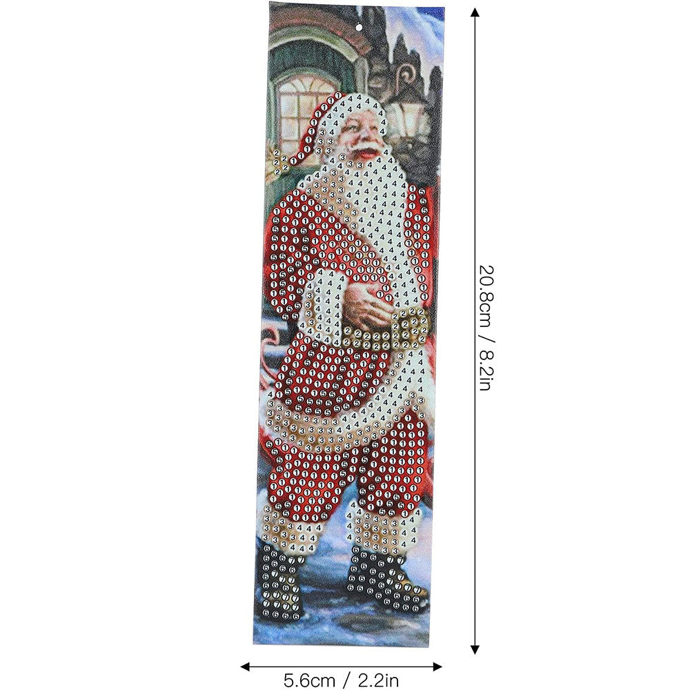 Diamond Painting Lesezeichen Weihnachtsmann, Unique-Diamond