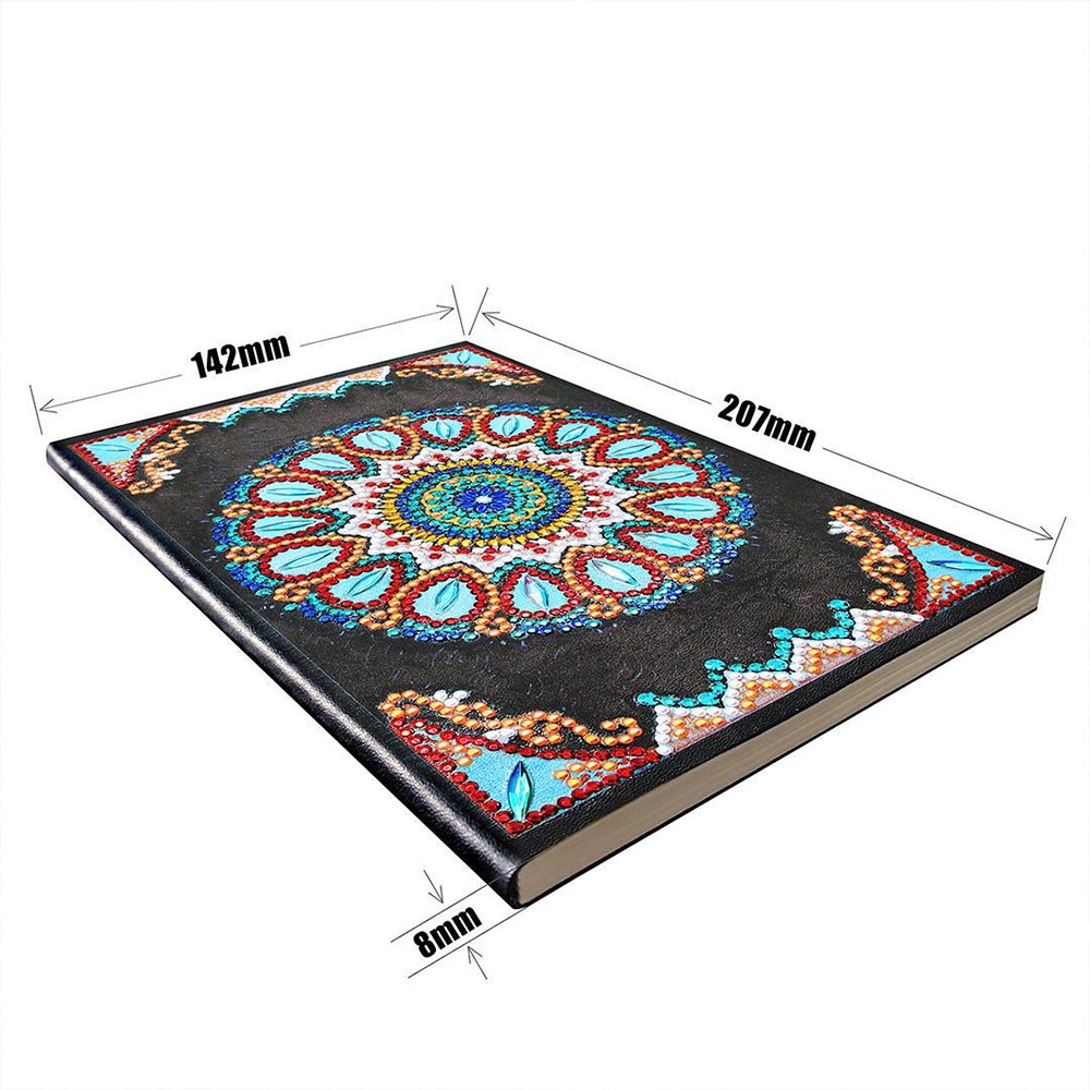 Diamond Painting Notizbuch Blaue Blume, Unique-Diamond