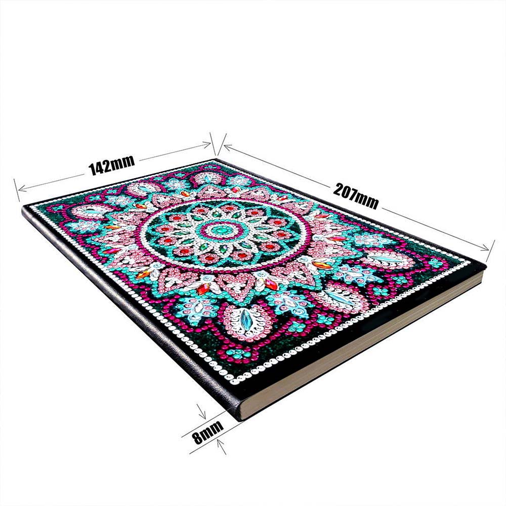 Diamond Painting Notizbuch Mandala, Unique-Diamond