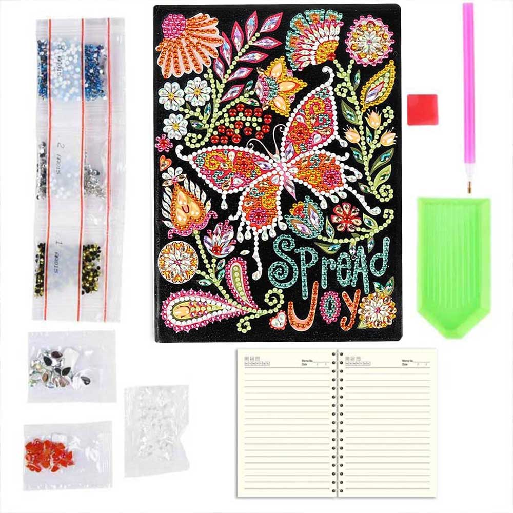 Diamond Painting Notizbuch Spread Joy, Unique-Diamond