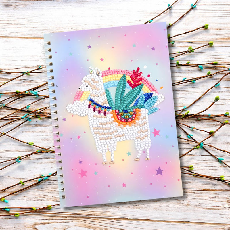 Diamond Painting Notizbuch Lama, Unique-Diamond