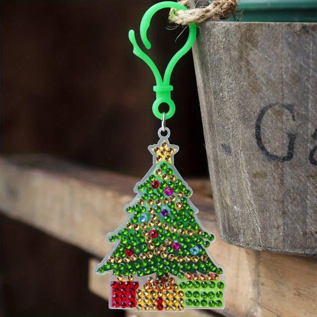 Diamond Painting Schlüsselanhänger Weihnachten 15 Stück, Unique-Diamond