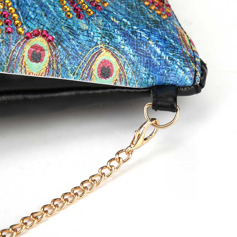 Diamond Painting Tasche Roter Pfau, Unique-Diamond