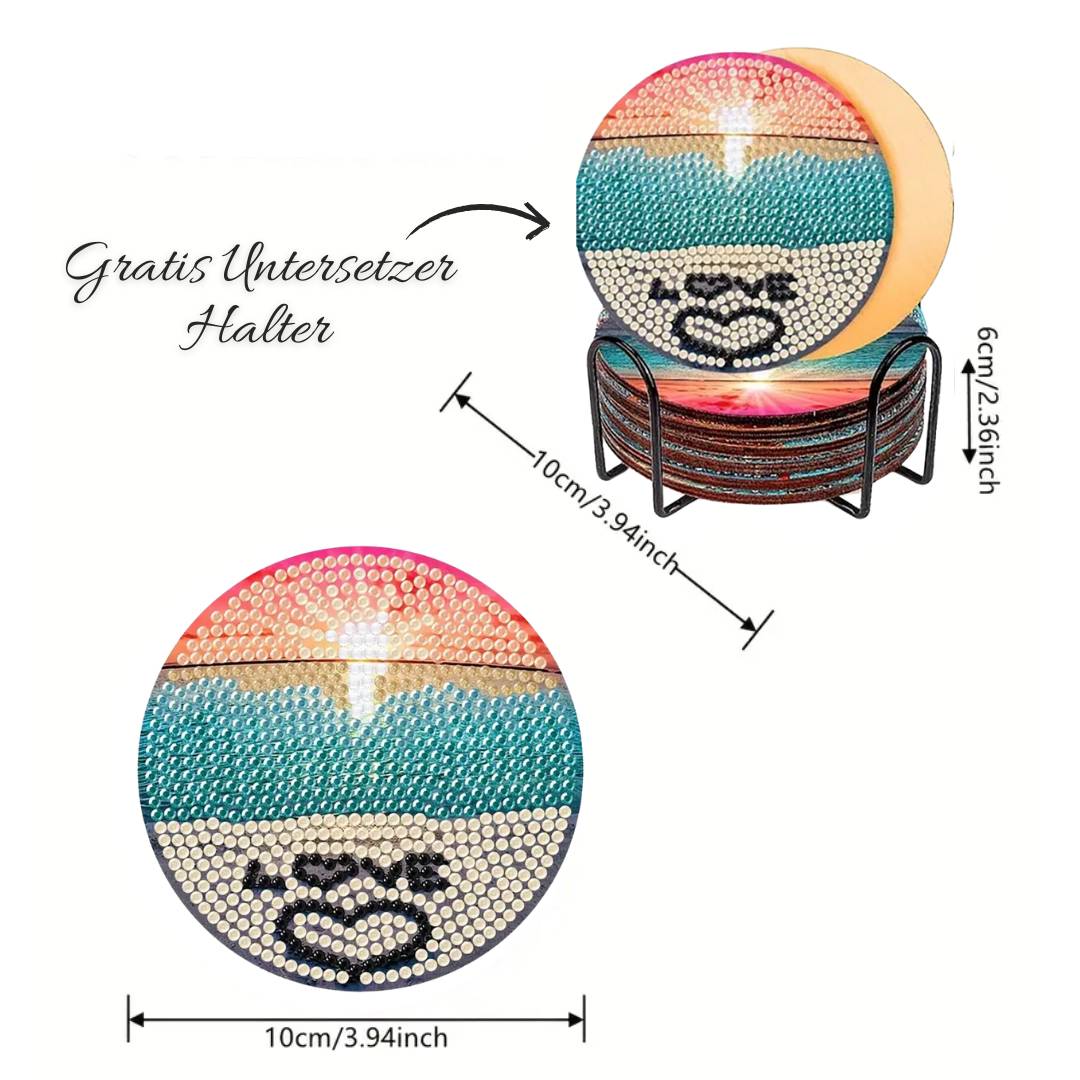 5D Diamond Painting Untersetzer – Magie der Natur, Unique-Diamond
