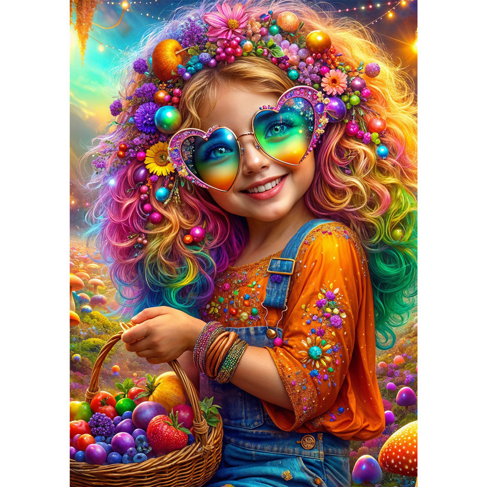Diamond Painting – Fruchtzauber im Regenbogenwald Unique-Diamond
