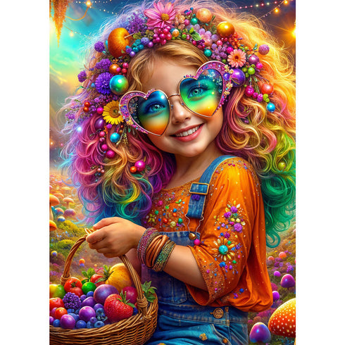 Diamond Painting – Fruchtzauber im Regenbogenwald Unique-Diamond