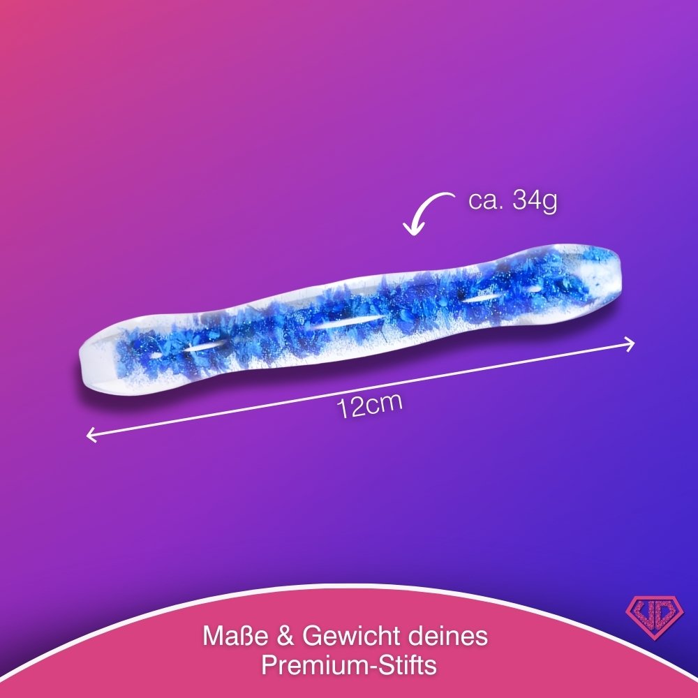 Diamond Painting Ergonomischer Premium-Stift – Crystal Blue Bloom, Unique-Diamond