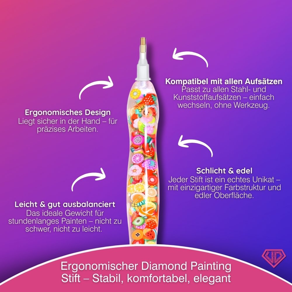 Diamond Painting Ergonomischer Premium-Stift – Fruity Carnival Unique-Diamond