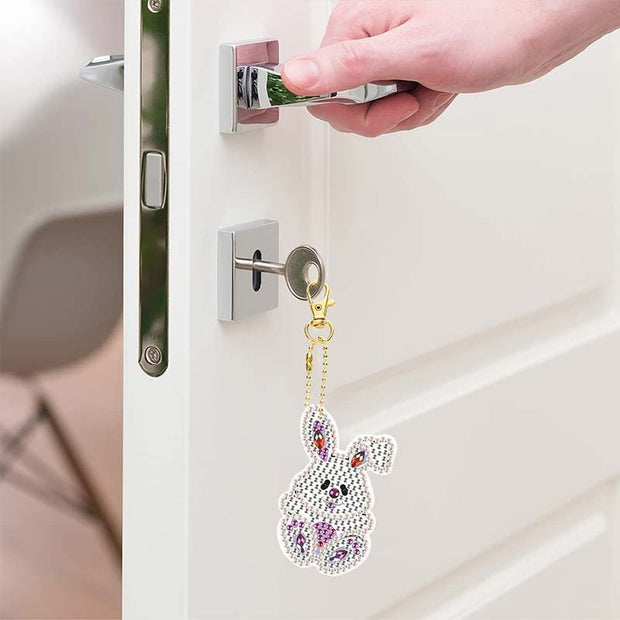 5D Diamond Painting Anhänger Hasen, Unique-Diamond