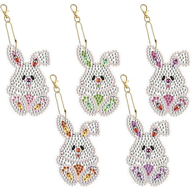 5D Diamond Painting Anhänger Hasen, Unique-Diamond