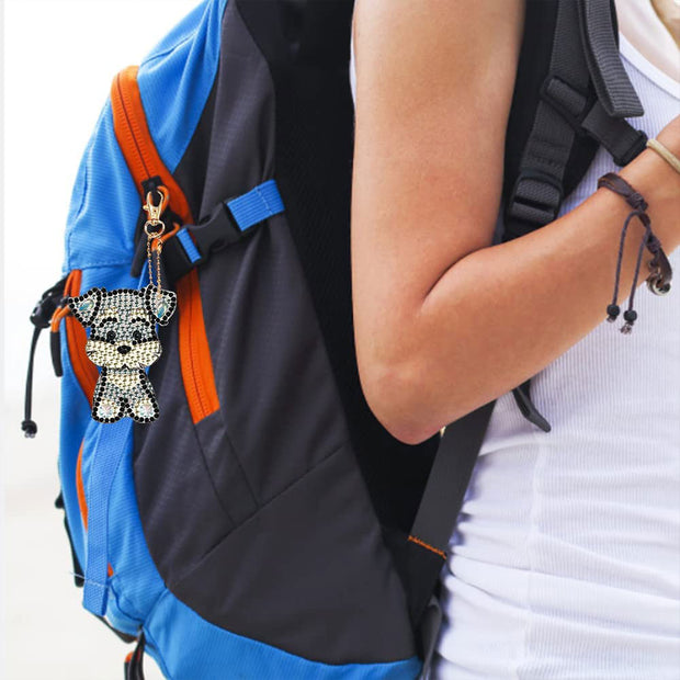 5D Diamond Painting Schlüsselanhänger Hunde 5 Stück, Unique-Diamond