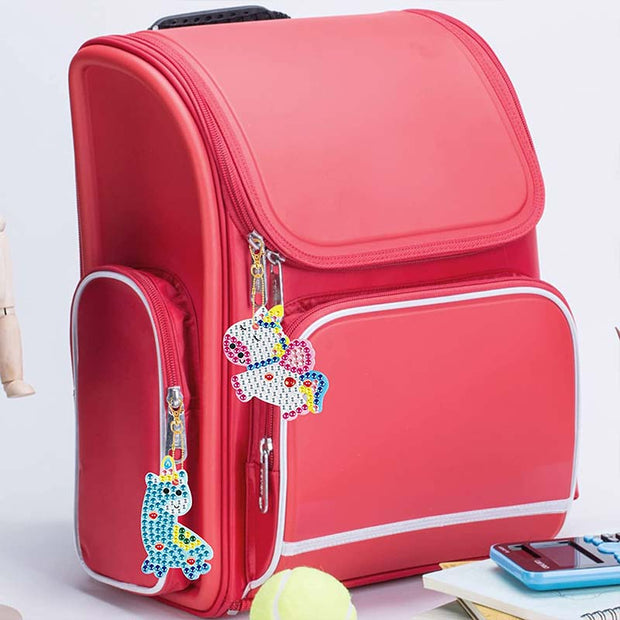 5D Diamond Painting Schlüsselanhänger Meerjungfrau und Einhörner, Unique-Diamond