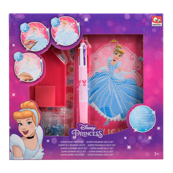 Diamond Painting Disney Tagebuch mit Sticker Princess