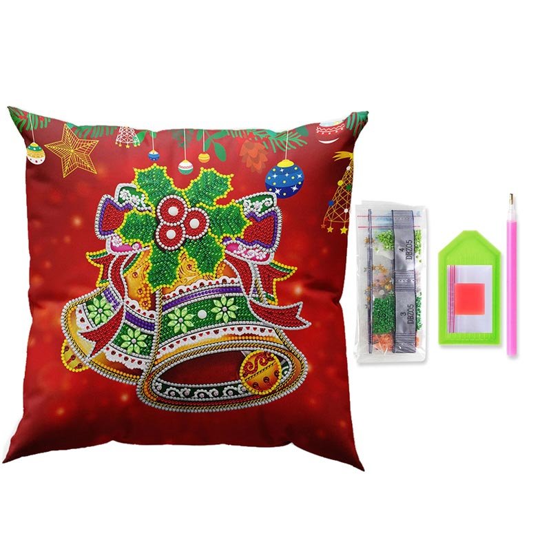 5D Diamond Painting Kissenbezug 30x30cm Glocke - Unique-Diamond