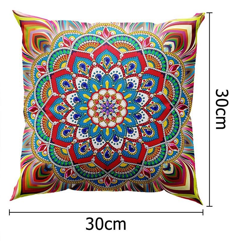 5D Diamond Painting Kissenbezug 30x30cm Mandala - Unique-Diamond