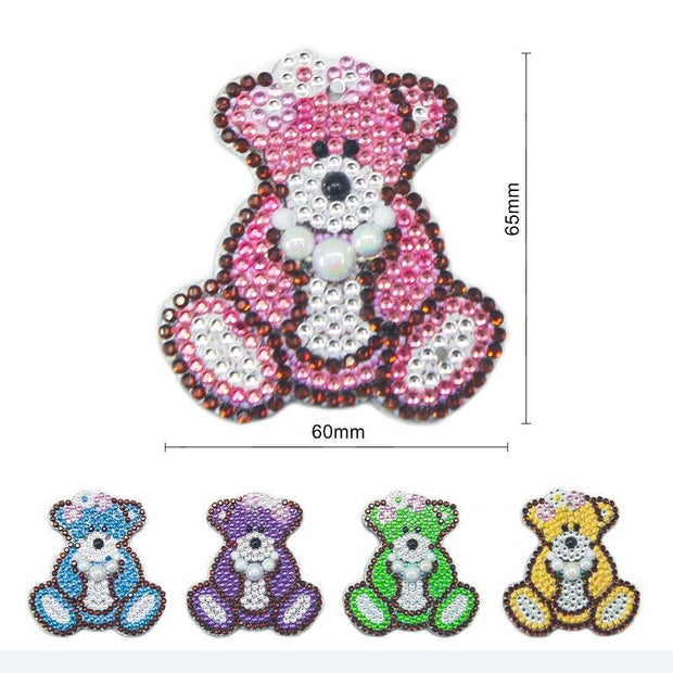 5D Diamond Painting Schlüsselanhänger Bären 5 Stück - Unique-Diamond