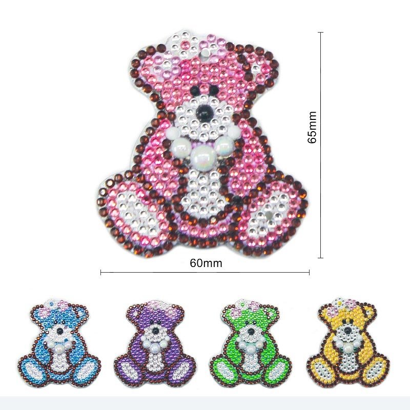 5D Diamond Painting Schlüsselanhänger Bären 5 Stück - Unique-Diamond