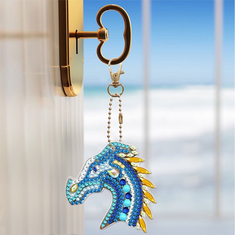5D Diamond Painting Schlüsselanhänger Drachen 5 Stück - Unique-Diamond