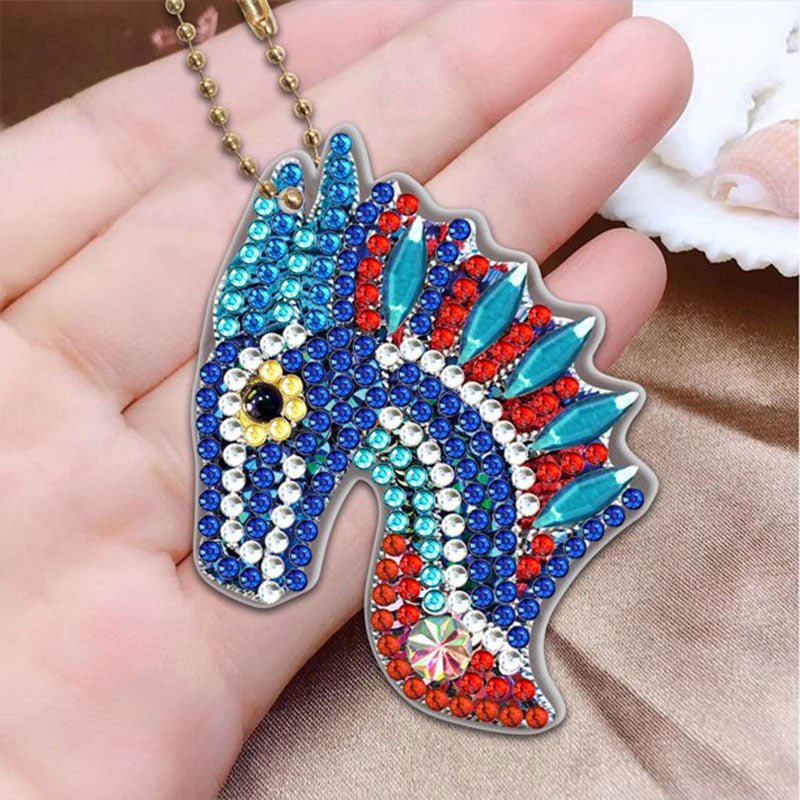 5D Diamond Painting Schlüsselanhänger Drachen 5 Stück - Unique-Diamond