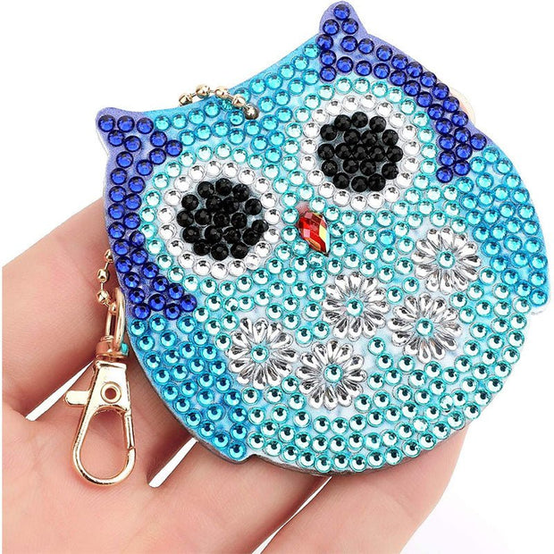 5D Diamond Painting Schlüsselanhänger Eulen 5 Stück - Unique-Diamond