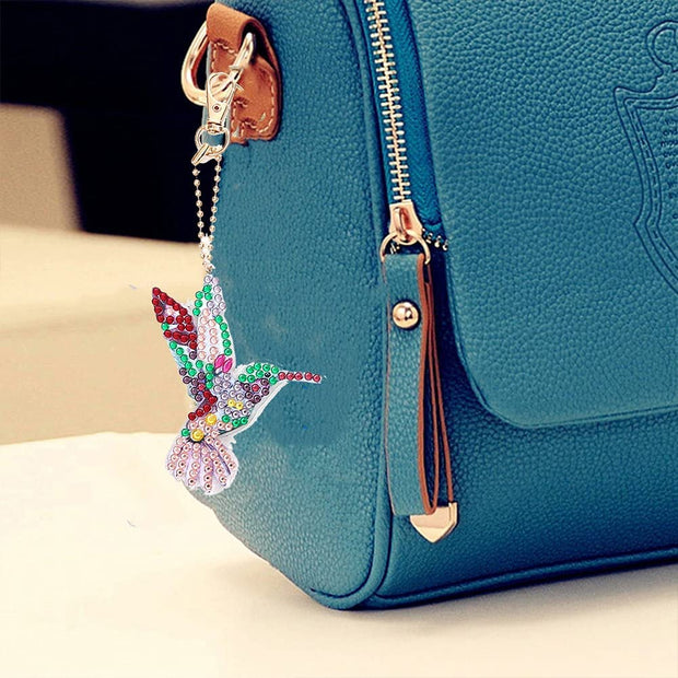 5D Diamond Painting Schlüsselanhänger Kolibris 4 Stück - Unique-Diamond