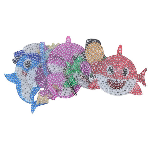 5D Diamond Painting Schlüsselanhänger Unterwassertiere 5 Stück - Unique-Diamond