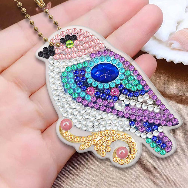 5D Diamond Painting Schlüsselanhänger Vögel 8 Stück - Unique-Diamond