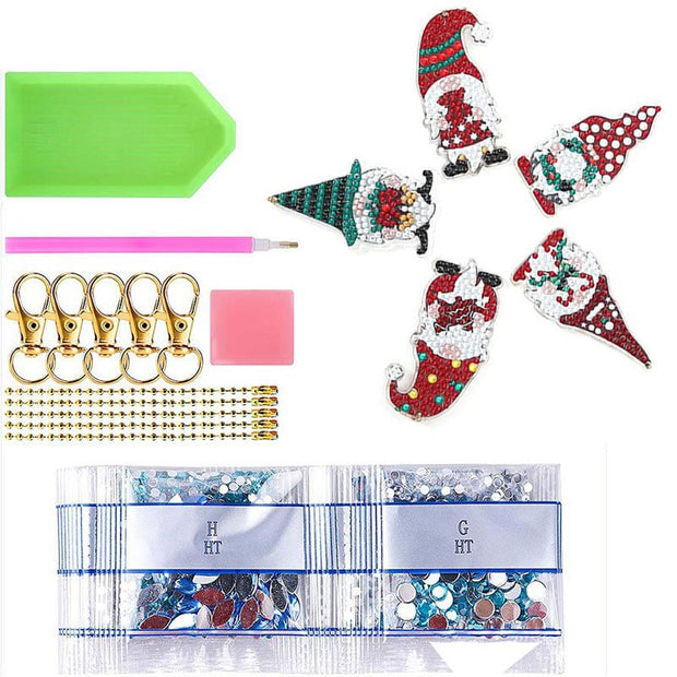 5D Diamond Painting Schlüsselanhänger Zwerge - Unique-Diamond