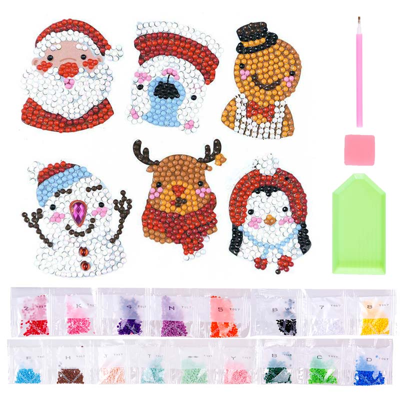 5D Diamond Painting Sticker Set 3 Christmas für Kinder - Unique-Diamond