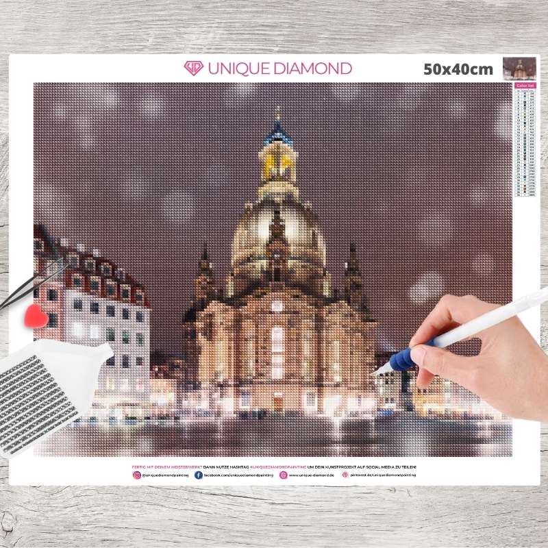 5D Diamond Painting XXL Frauenkirche Dresden - Unique-Diamond