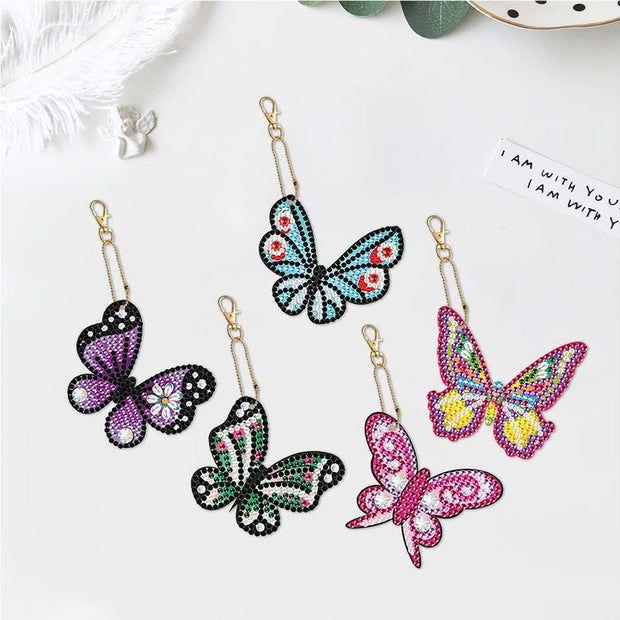 Diamond Painting Anhänger Schmetterlinge 5st Set, Unique-Diamond