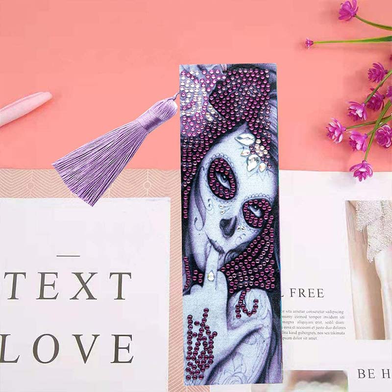 Diamond Painting Lesezeichen La Catrina, Unique-Diamond