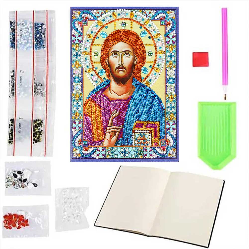 Diamond Painting Notizbuch Jesus Ikone