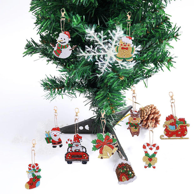 Diamond Painting Schlüsselanhänger Weihnachten 21 Stück