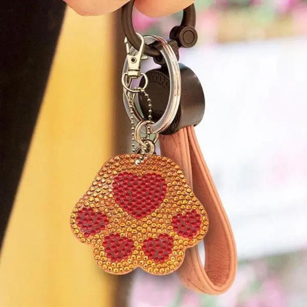 Diamond Painting Anhänger Hundepfoten 4st Set - Unique-Diamond