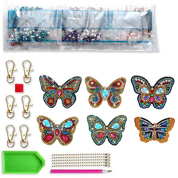 Diamond Painting Anhänger Schmetterlinge 6st Set - Unique-Diamond