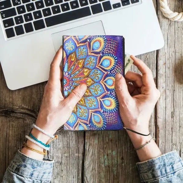 Diamond Painting Handgelenktasche blauer Pfau - Unique-Diamond