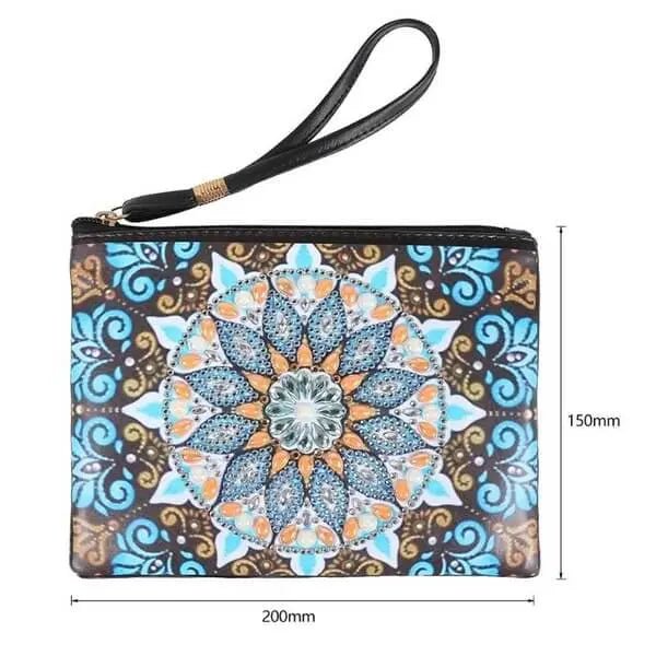 Diamond Painting Handgelenktasche Mandala blau - Unique-Diamond