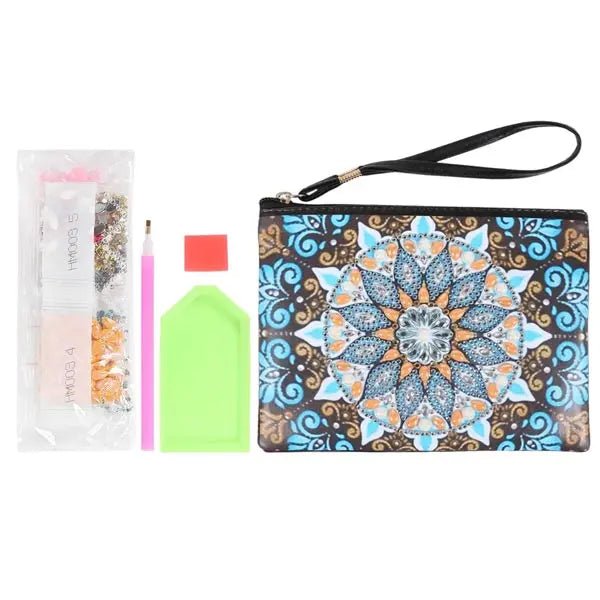 Diamond Painting Handgelenktasche Mandala blau - Unique-Diamond