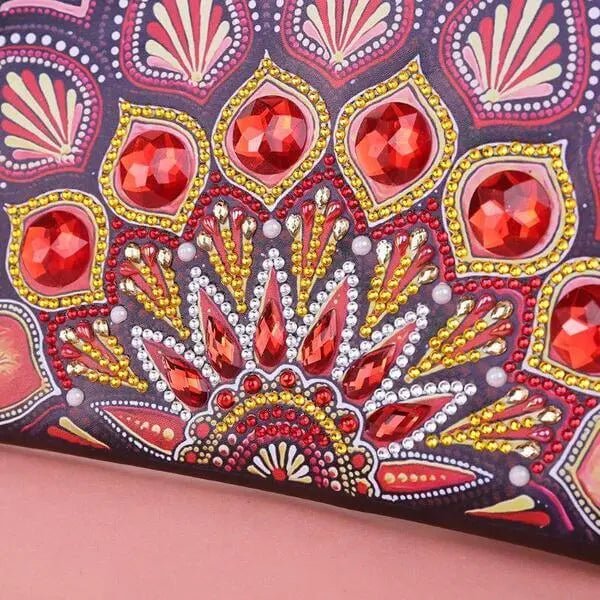 Diamond Painting Handgelenktasche roter Pfau - Unique-Diamond