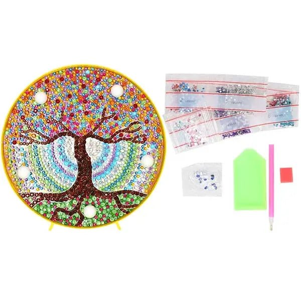 Diamond Painting LED Lampe Baum - Unique-Diamond