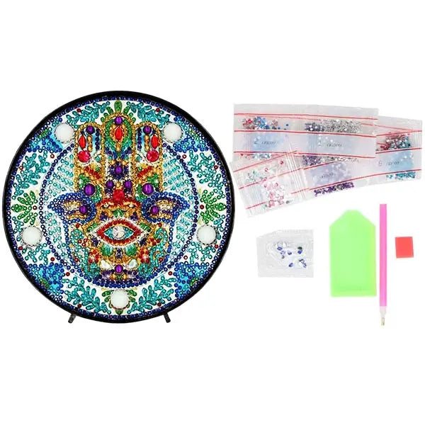 Diamond Painting LED Lampe Hand der Fatima - Unique-Diamond