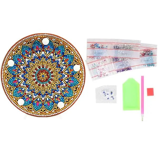 Diamond Painting LED Lampe Mandala Stern - Unique-Diamond