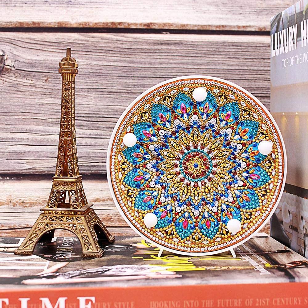 Diamond Painting LED Lampe Mandala Stern - Unique-Diamond