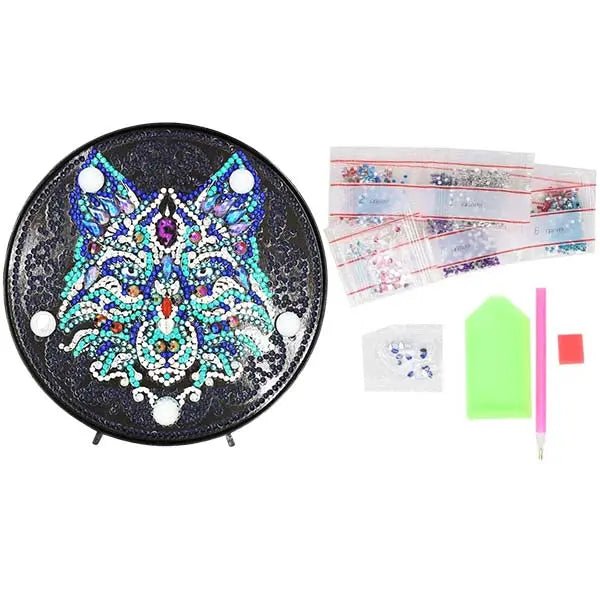 Diamond Painting LED Lampe Wolf - Unique-Diamond