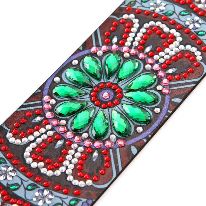 Diamond Painting Lesezeichen Blume mit Herz - Unique-Diamond